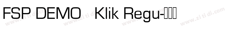 FSP DEMO   Klik Regu字体转换